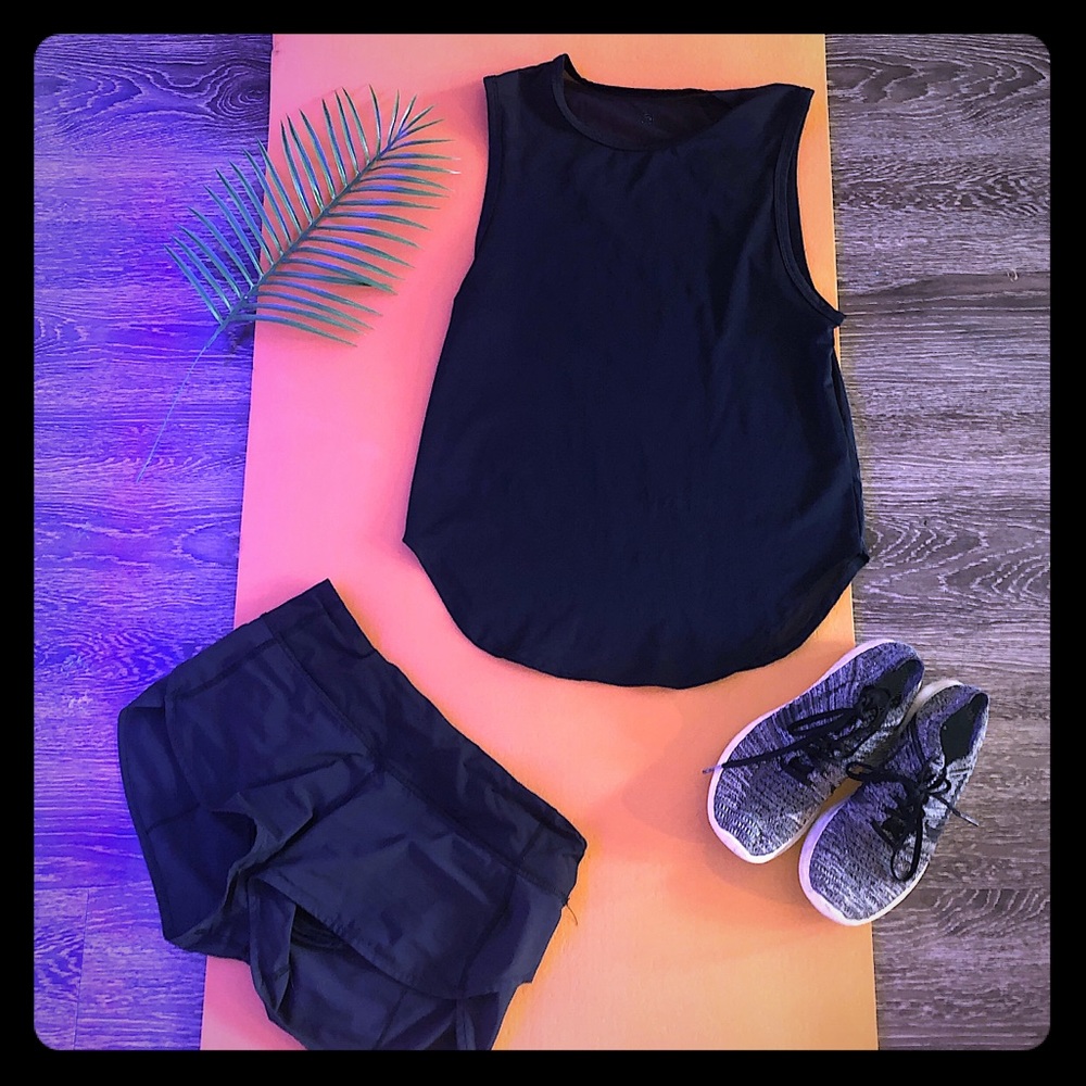 Fabletics sheer Black Workout tank
